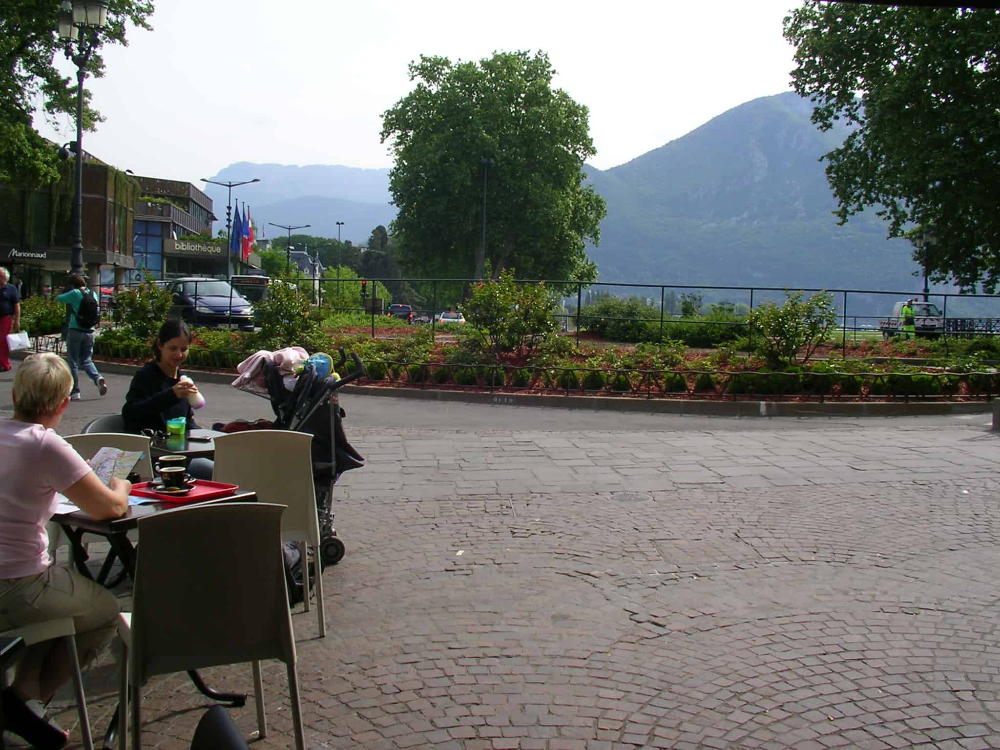 Annecy, cafe, Alps